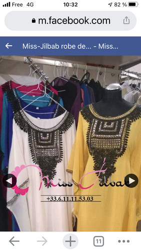 Robe orientale abaya rode - robe,