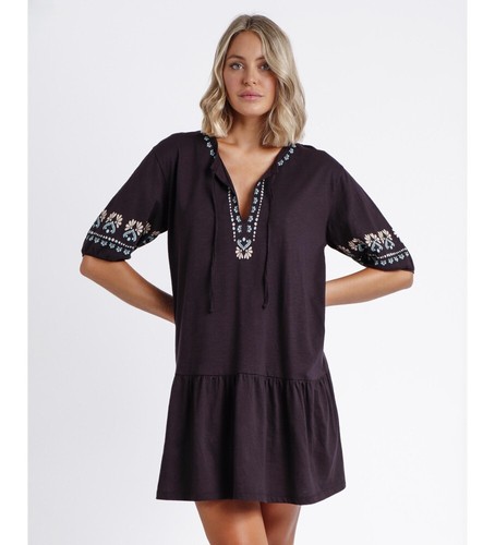 Robe marron style oriental